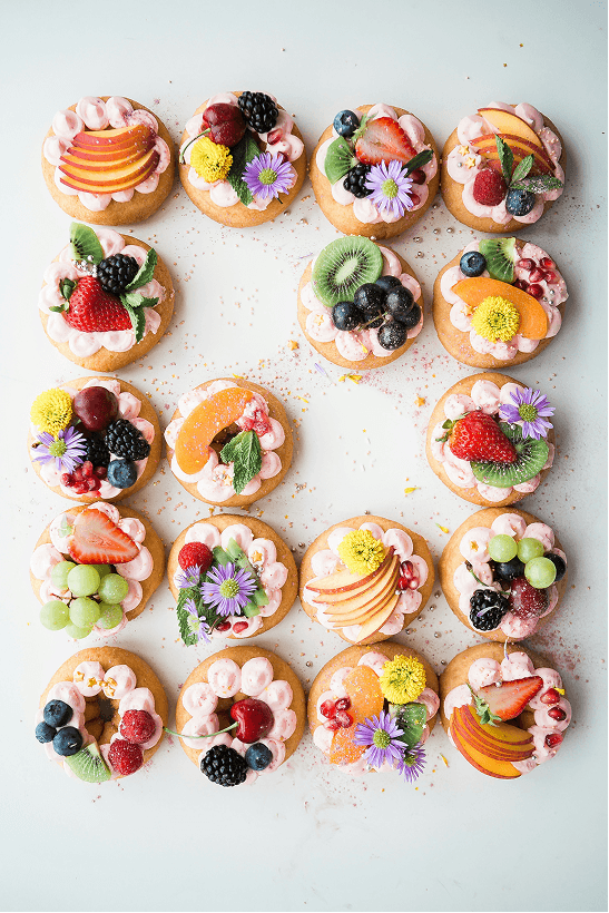 Delicious spread of pastries